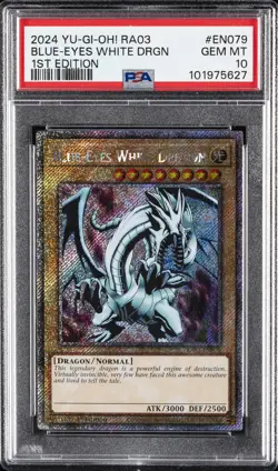 2024 YU-GI-OH! RA03-QUARTER CENTURY BONANZA 1ST ED BLUE-EYES WHITE DRAGON PSA 10 - Image 1