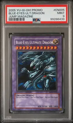2005 YU-GI-OH! PROMO JUMP MAGAZINE #EN005 BLUE-EYES ULTIMATE DRAGON PSA 9 - Image 1