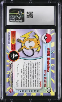 CGC 9 MINT Raichu Topps 2000 Chrome Series 1 26 Spectra-Chrome Pokemon Card - Image 2