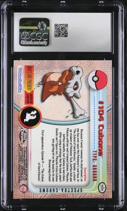 CGC 7 Cubone Topps 2000 Chrome Series 2 104 Spectra-Chrome Pokemon Card - Image 2