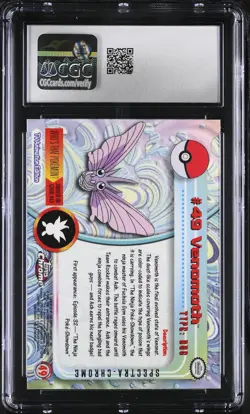 CGC 9 MINT Venomoth Topps 2000 Chrome Series 1 49 Spectra-Chrome Pokemon Card - Image 2