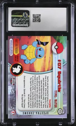 CGC 8.5 Squirtle Topps 2000 Chrome Series 1 7 Spectra-Chrome Pokemon Card - Image 2