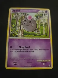 Spoink Common - HGSS Triumphant 77/102 2010 Pokemon Card - Image 1