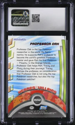 CGC 9 MINT Professor Oak Topps 2000 Series 3 HV12 Pokemon Card - Image 2