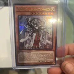 Yu-Gi-Oh! TCG Ehther the Heavenly Monarch Quarter Century Secret Card RA04-EN018 - Image 1