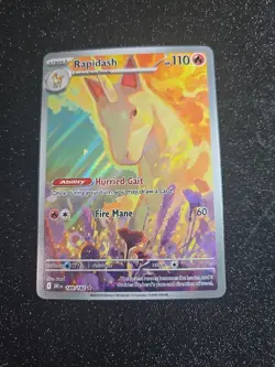 Pokemon Rapidash Holo Illustration Rare Card 189/182 Sv10: Destined Rivals - Image 1