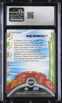CGC 9 MINT Pikachu Topps 2000 Series 3 HV6 Pokemon Card - Image 2
