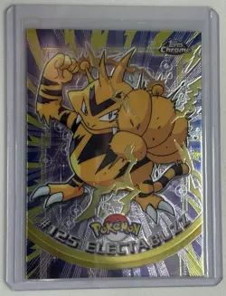 2000 Topps Chrome Electrabuzz Pokemon Card, Foil Holographic - Image 1