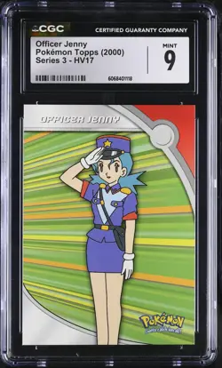 CGC 9 MINT Officer Jenny Topps 2000 Series 3 HV17 Pokemon Card - Image 1