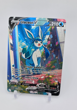 Custom HOLO Glaceon Card Glaceon V Card READ DESCRIPTION BELOW - Image 1