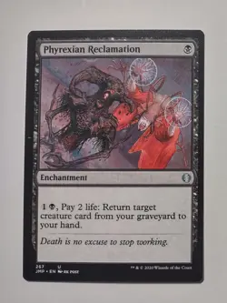 MTG Phyrexian Reclamation Card NM 267 Jumpstart Regular Plus Bonus Card - Image 1