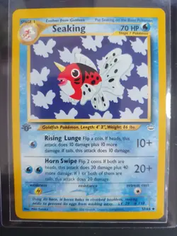 Seaking 37/64 1st Edition - Neo Revelation Set - Pokemon Card - Excellent - Image 1