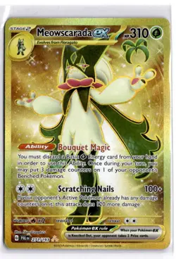 Pokemon Card Meowscarada ex 271/193 Gold Hyper Rare Pokemon 2023 Paldea Evolved - Image 1