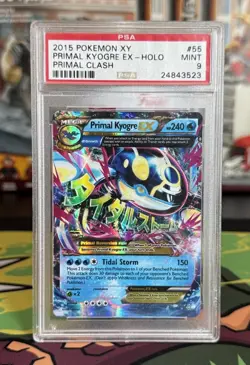 Mega Primal Kyogre EX ULTRA RARE 55/160 Xy Primal Clash TCG PSA 9 - Pokemon Card - Image 1