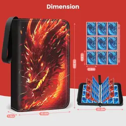 Charizard Card Binder for Pokemon Cards Holder 900 Cards w/ 50 Removable Sleeves - Image 4