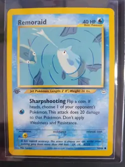Remoraid 50/64 1st Edition - Neo Revelation Set - Pokemon Card - Excellent - Image 1
