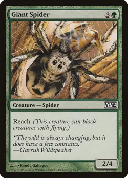 Giant Spider 177 M12 MTG Green Creature Randy Gallegos Common Reach - Image 1