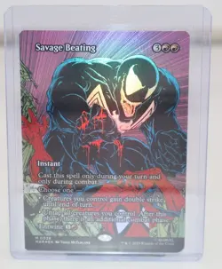 MTG Spider Man - Savage Beating 0026 - Borderless (Foil) - Image 1