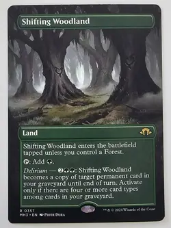 Shifting Woodland Borderless - Modern Horizons 3 MTG Magic the Gathering - Image 1