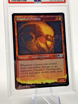 PSA 9 FOIL - CHANDRA'S PYRELING Showcase #304 M21 MTG Magic the Gathering Card - Image 3