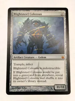 MTG Blightsteel Colossus Mirrodin Besieged LP - Image 1