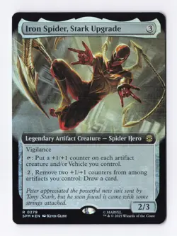 Iron Spider, Stark Upgrade (Extended Art Foil) (R) MTG Marvel's Spider-Man SPM * - Image 1