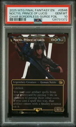 2025 MTG FINAL FANTASY #0546 NOCTIS, PRINCE OF LUCIS PSA 10 - Image 1