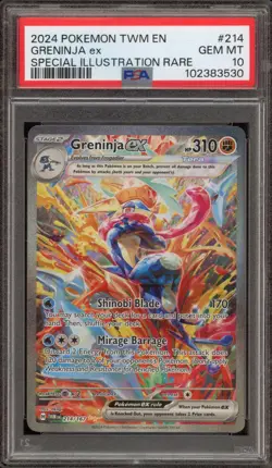 Pokemon Greninja ex Twilight Masquerade Special Illustration Rare #214 PSA 10 - Image 1