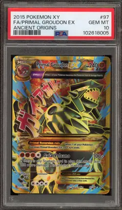 Pokemon Primal Groudon EX XY Ancient Origins Full Art #97 PSA 10 Gem Mint - Image 1