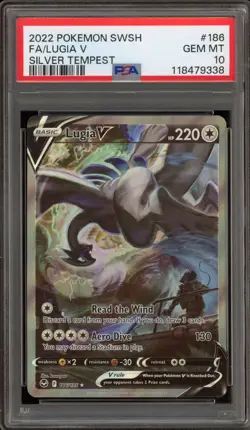 Pokemon Lugia V Silver Tempest Full Alt Art #186 PSA 10 Gem Mint - Image 1