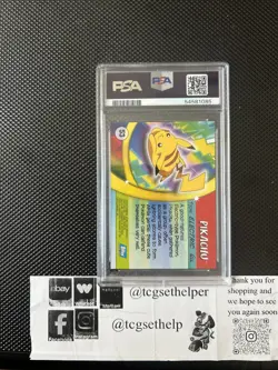 Pikachu Topps Pokemon Advanced Challenge PSA 9 MINT 2004 - Image 2