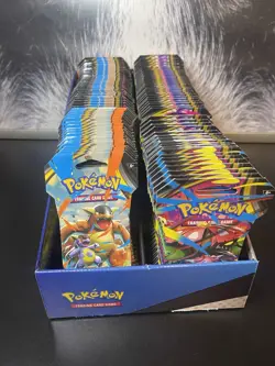 Pokemon Mega Evolutions Sleeved Booster Pack Lot Of 112 Factory Sealed + Display - Image 1