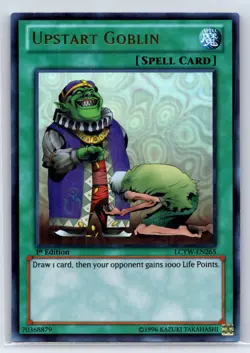 Yugioh Upstart Goblin LCYW-EN265 1st Edition Ultra Rare Near Mint Card - Image 1