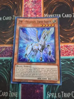 Yugioh ZW - Pegasus Twin Saber MP22-EN057 Super Rare 1st Edition Near Mint - Image 1