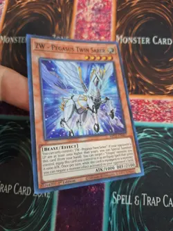 Yugioh ZW - Pegasus Twin Saber MP22-EN057 Super Rare 1st Edition Near Mint - Image 2