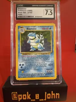 CGC 7.5 Blastoise 1999 Base Set 2/102 Holo Pokemon Card - Image 1