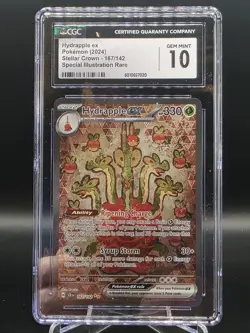 CGC 10 Hydrapple EX 167/142 Stellar Crown Secret Art Rare Pokemon Card - Image 1