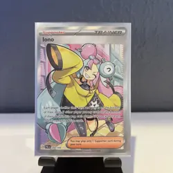 Iono Pokemon TCG Paldea Evolved Holo Ultra Rare Full Art Card 254/193 - Image 1