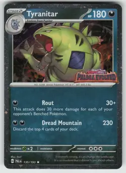 Tyranitar (Paldea Evolved Stamp) Promo Miscellaneous Cards & Products 135/193 NM - Image 1