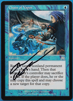 Chain of Vapor Onslaught NM Blue Uncommon SIGNED MTG CARD (ID# 504936) ABUGames - Image 1