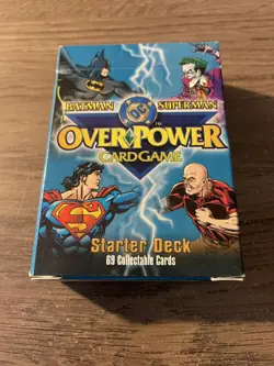 1996 DC COMICS OVERPOWER BATMAN SUPERMAN STARTER DECK 69 GAME CARDS - Image 1