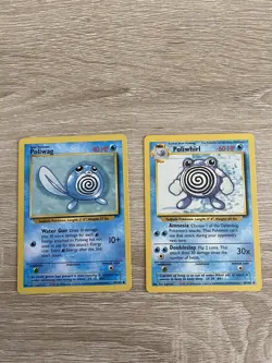 Pokemon Cards Poliwag Poliwhirl Base Set with Bonus Gift - Image 1