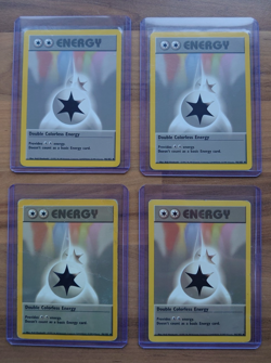 Double Colourless Energy 96/102, Uncommon, Base Set, Unlimited, Pokemon Card x4 - Image 1