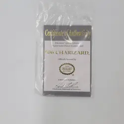 23K Gold Plated CHARIZARD Trading Card 1999 Burger King Pokemon Ball Blue - Image 5