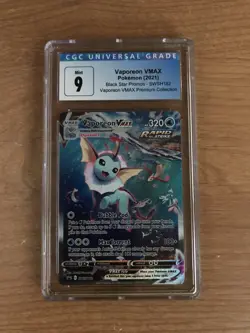 Pokemon Vaporeon VMAX SWSH182 Black Star Promos 2021 English TCG Card CGC 9 - Image 1