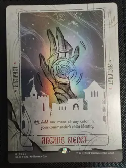 MTG Arcane Signet Rainbow Foil Secret Lair Rovina Cai Card 0820 - Image 1