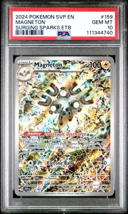 Magneton ETB 159 PSA 10 Promo Surging Sparks Pokemon Card Game - Image 1