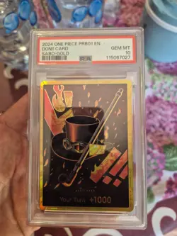 2024 DON!! CARD SABO GOLD ONE PIECE PRB01-PREMIUM BOOSTER THE BEST PSA 10 GEM - Image 1