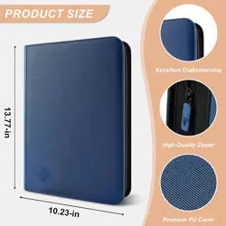 Lightweight Trading Card Folder with Zipper - Perfect for Collectors & Gifting - Image 5