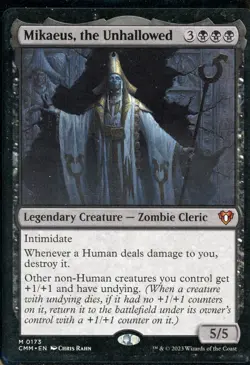 2023 Magic the Gathering Mikaeus The Unhallowed Legendary Creature Zombie Cleric - Image 1